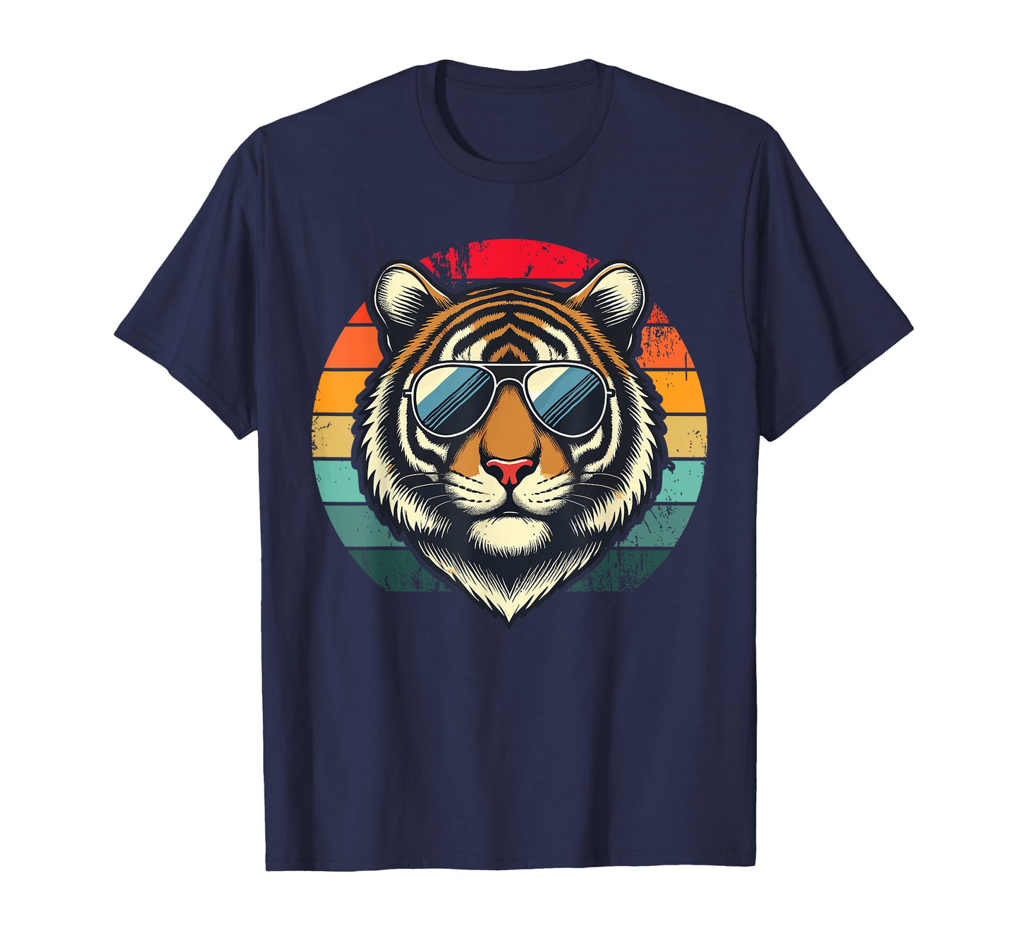 Retro Tiger in Sunglasses Men Women Kids Novelty Funny Tiger T-Shirt