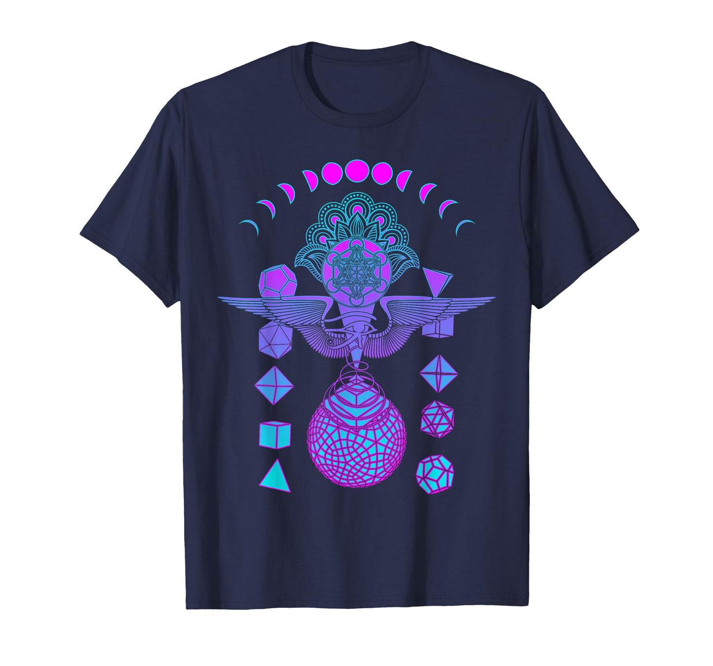 Wisdom Holy Geometry Purple Graphic Psychedelic Festival T-Shirt