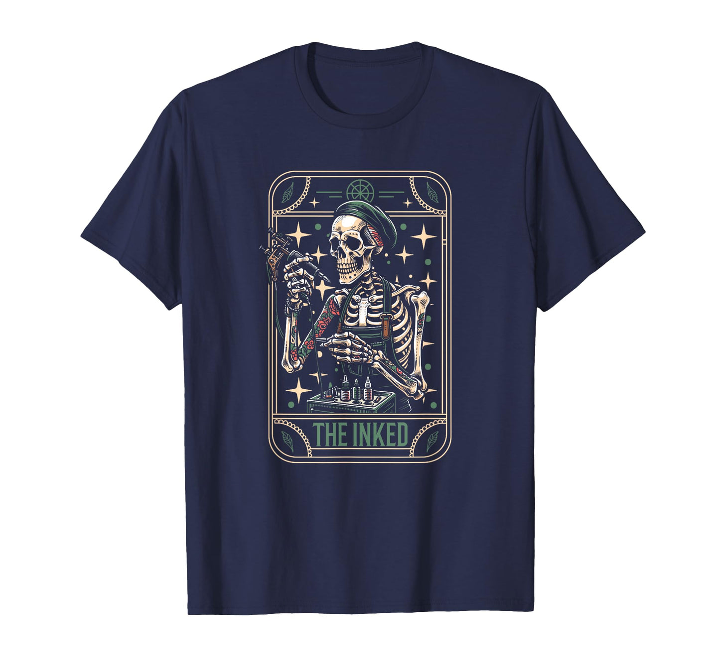 Tattooist Artist Tattoo Tattoos - Skeleton Tarot Card T-Shirt