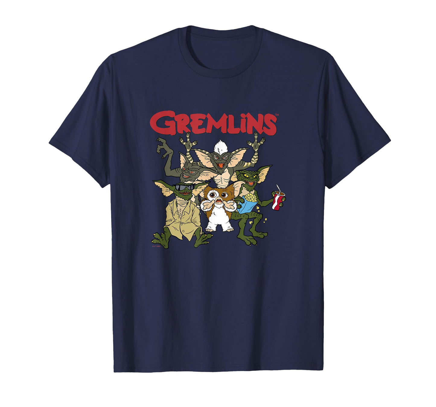 Gremlins Vintage Retro Watch Party Group Shot T-Shirt