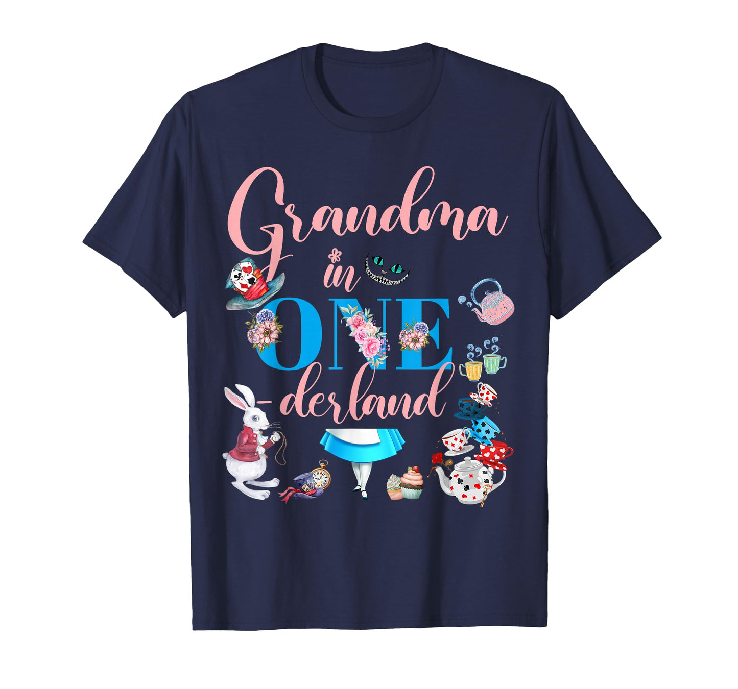Alice in ONEderland Family Grandma Of The Birthday Girl T-Shirt