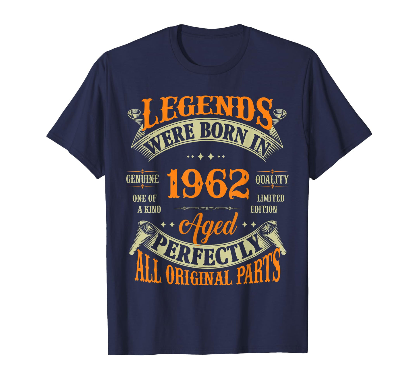 Vintage Legend Born In 1962 63rd Birthday Tee 63 Years Old T-Shirt