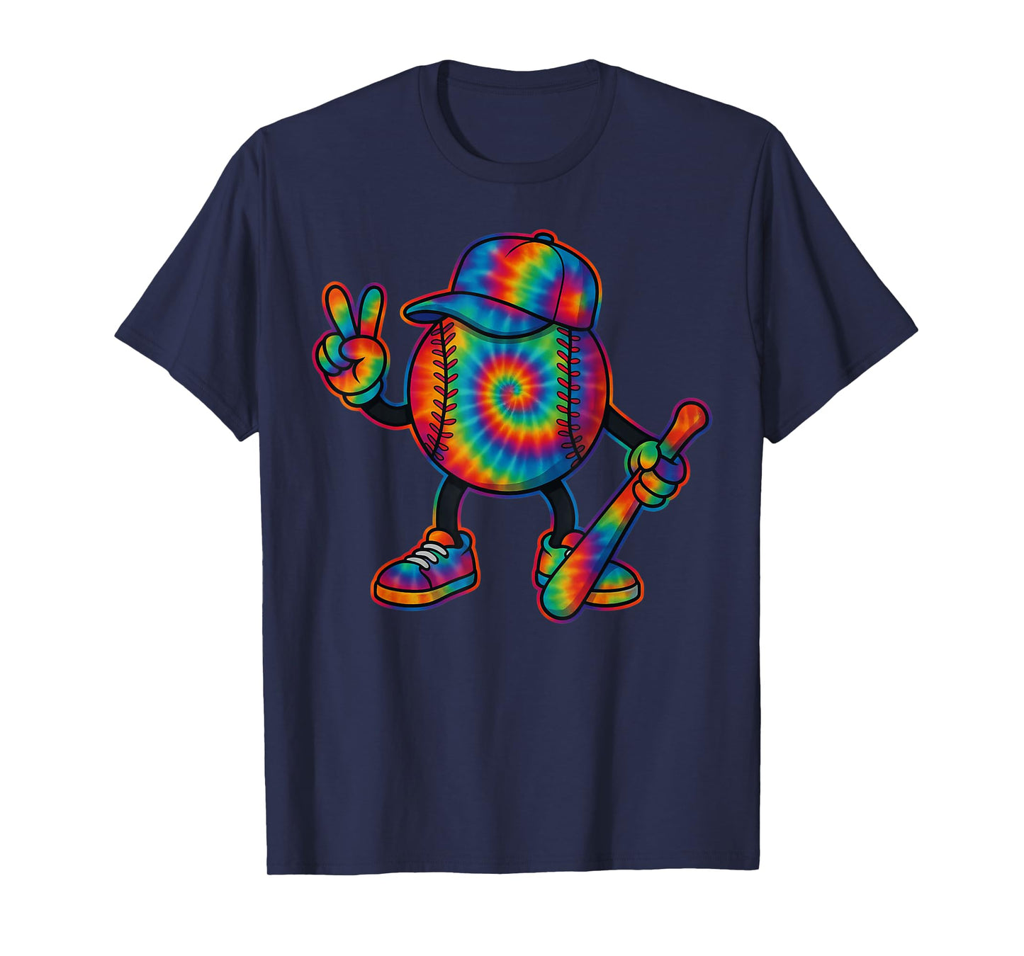 Tie Dye Baseball Shirt for Boys โ Colorful Game Day Tee T-Shirt