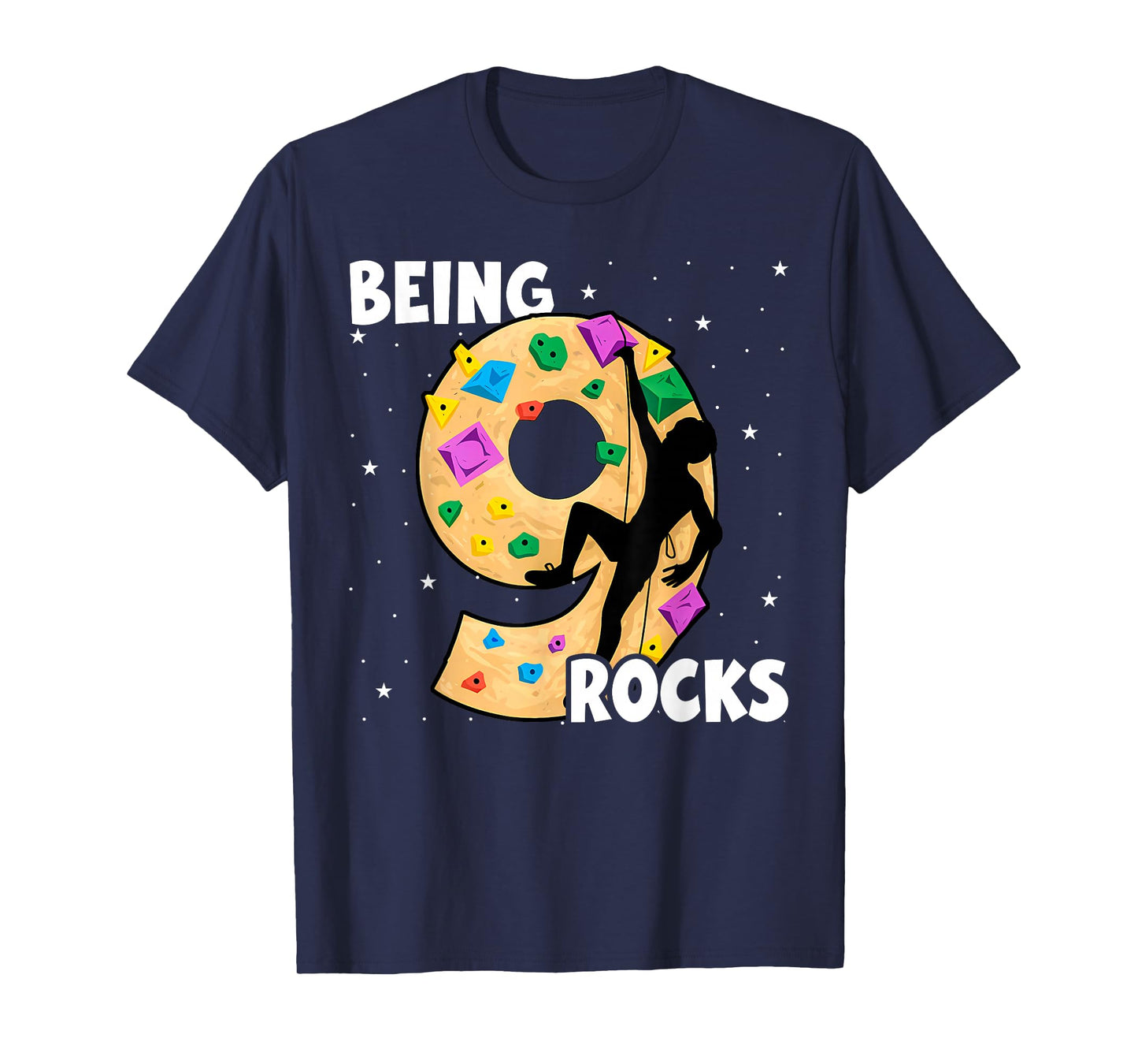 9 Year Old Rock Climbing 9th Birthday Adventures Climber T-Shirt