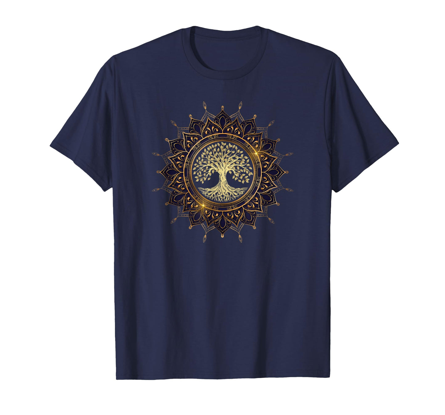 Retro Mandalas Vibe Tree Retro Tree of the Mystical Life Zen Yoga Meditation T-Shirt