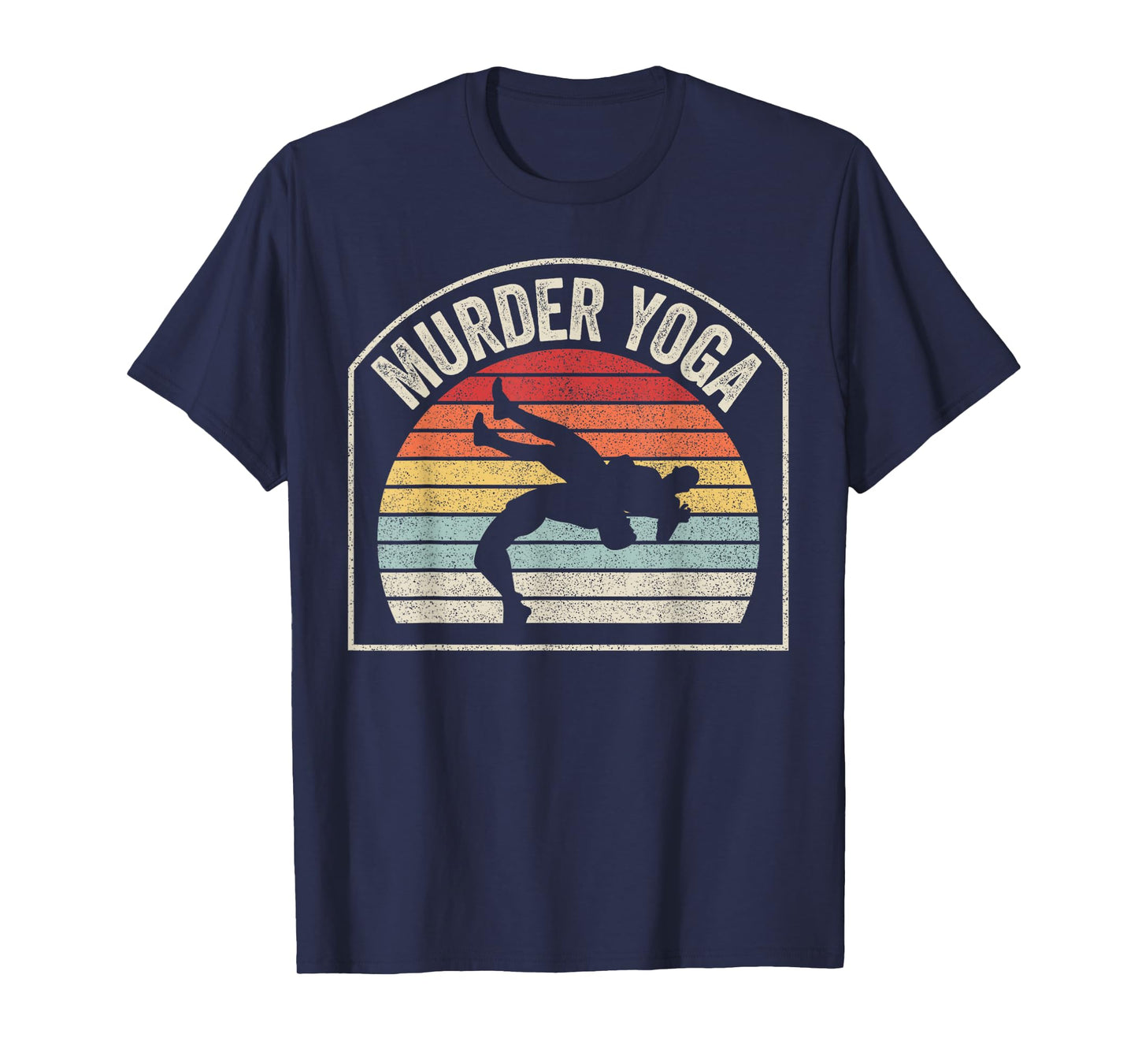 Retro Vintage Wrestling Murder Yoga T-Shirt