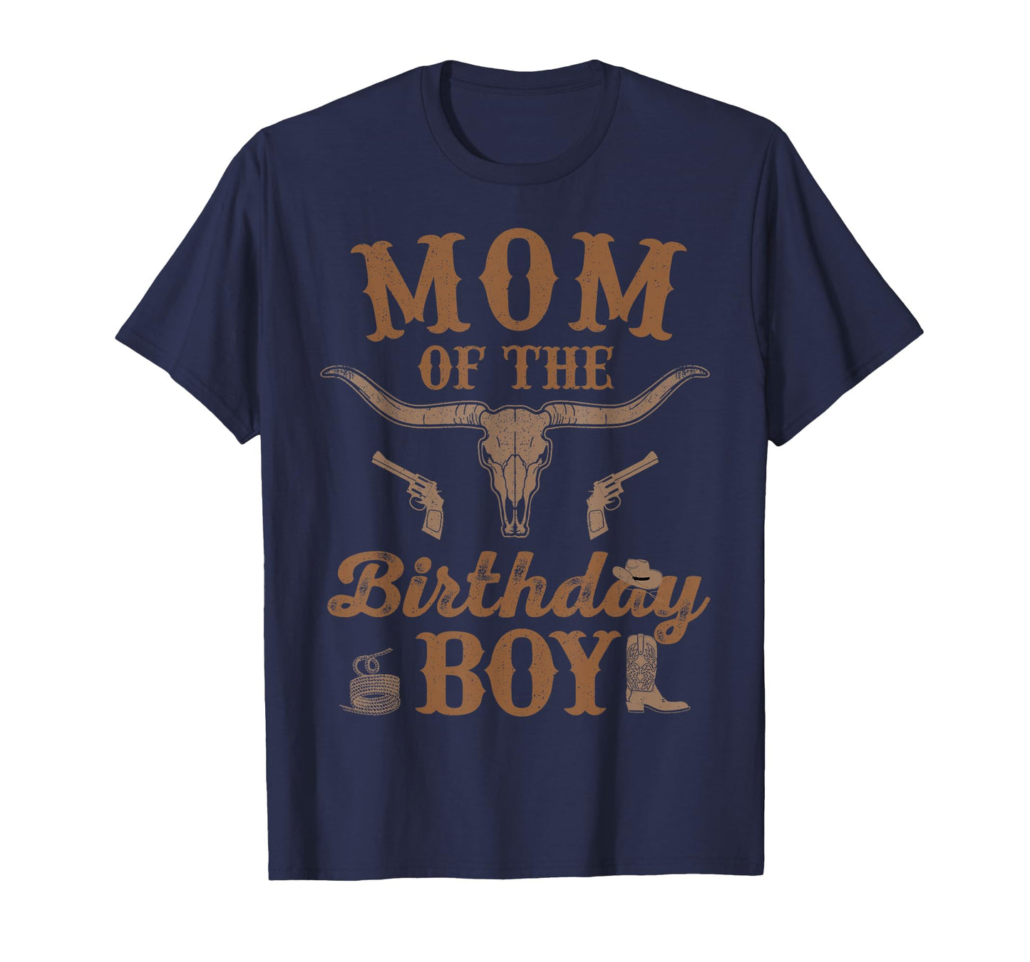 Mom of The Birthday Boy Western Rodeo Cowboy Family Matching T-Shirt