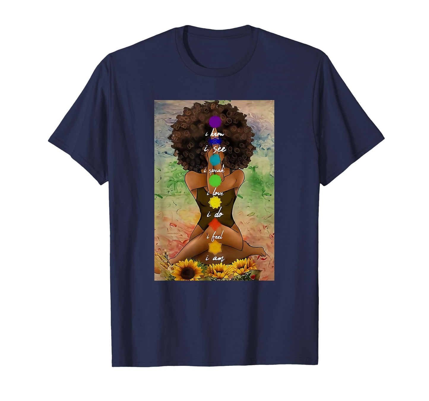 Yoga African American Wall Art T-Shirt