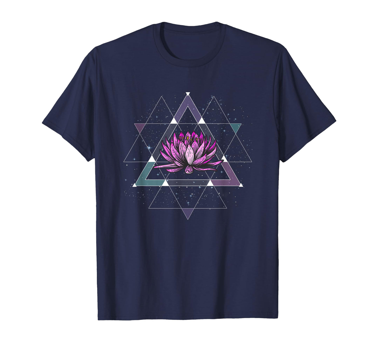 Lotus Flower Sacred Geometry Yoga Meditation Spiritual Zen T-Shirt