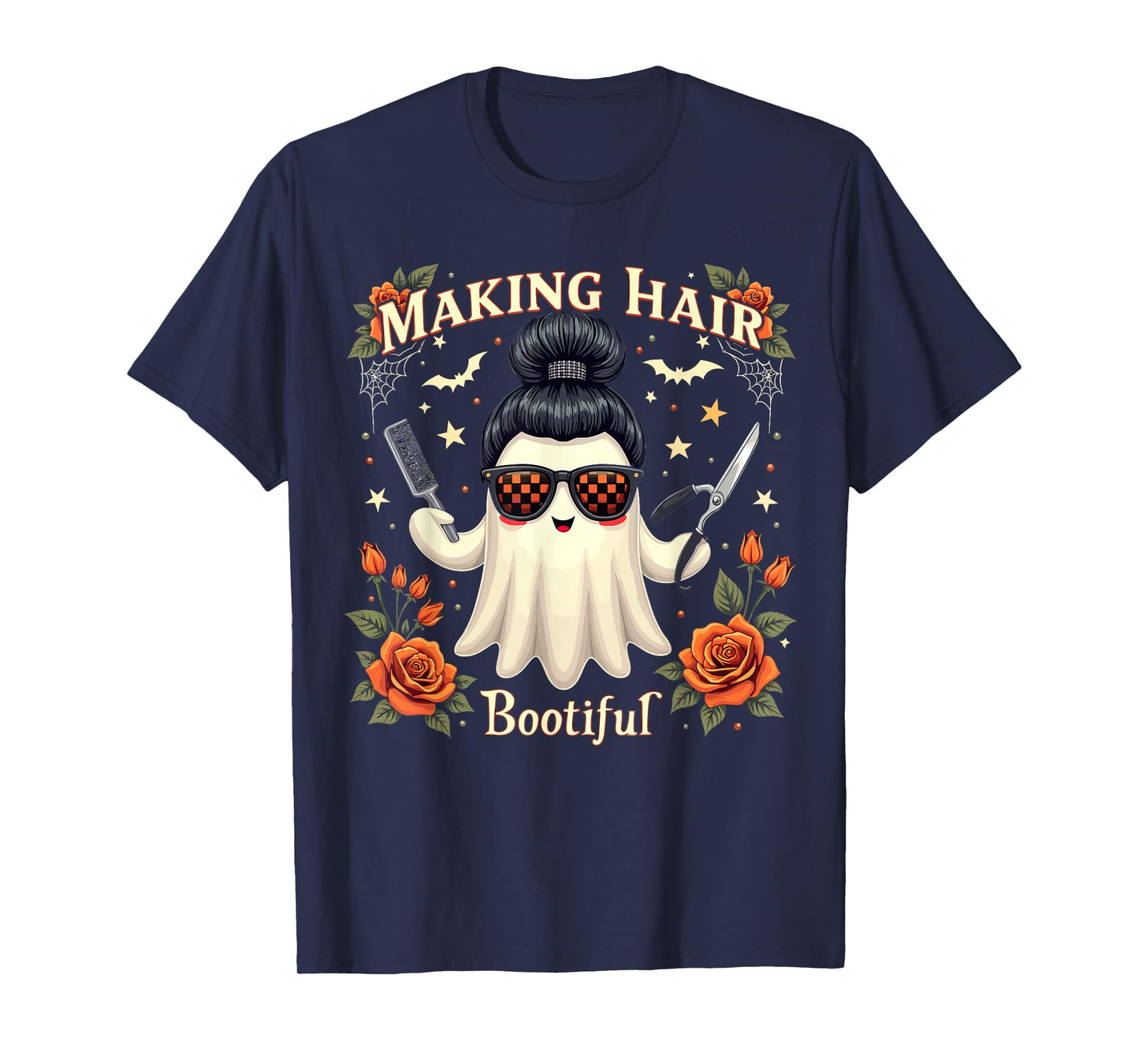 Hair Making Bootiful Ghost Halloween Hairdresser Hairdresser T-Shirt
