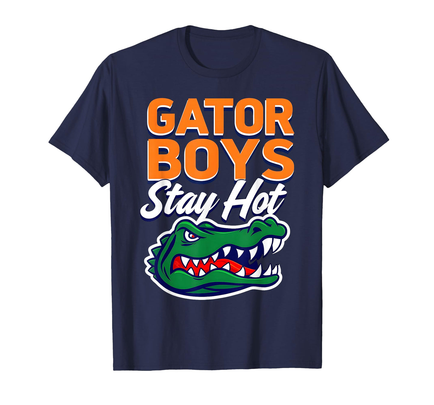 Gator Boys Stay Hot Bold Retro Alligator Graphic Design T-Shirt