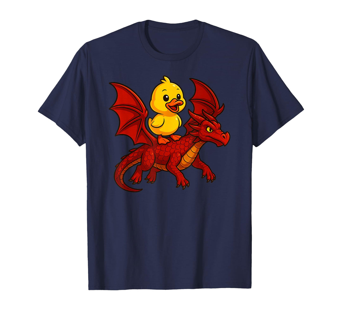 Yellow Duck Red Dragon Riding Zoo Day Animal Lover Boys Girl T-Shirt
