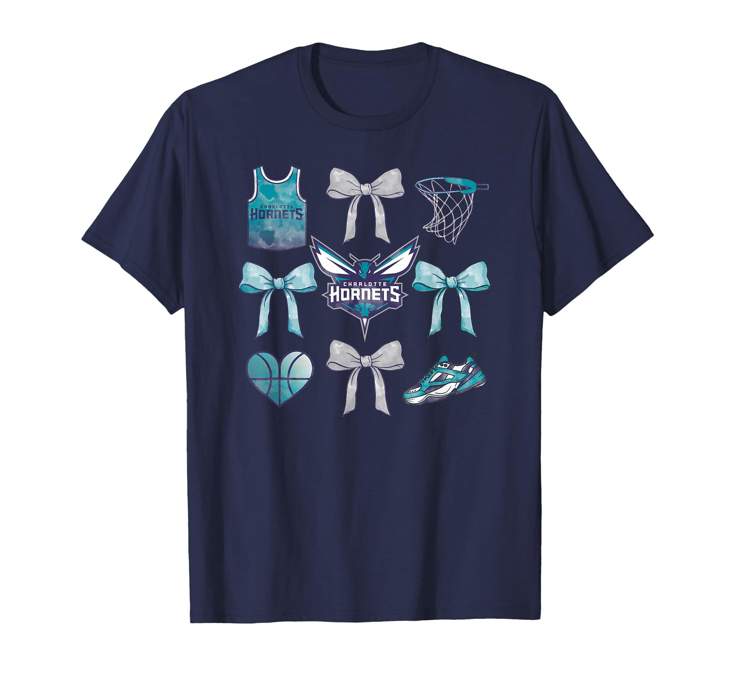 NBA Charlotte Hornets Bow Grid T-Shirt