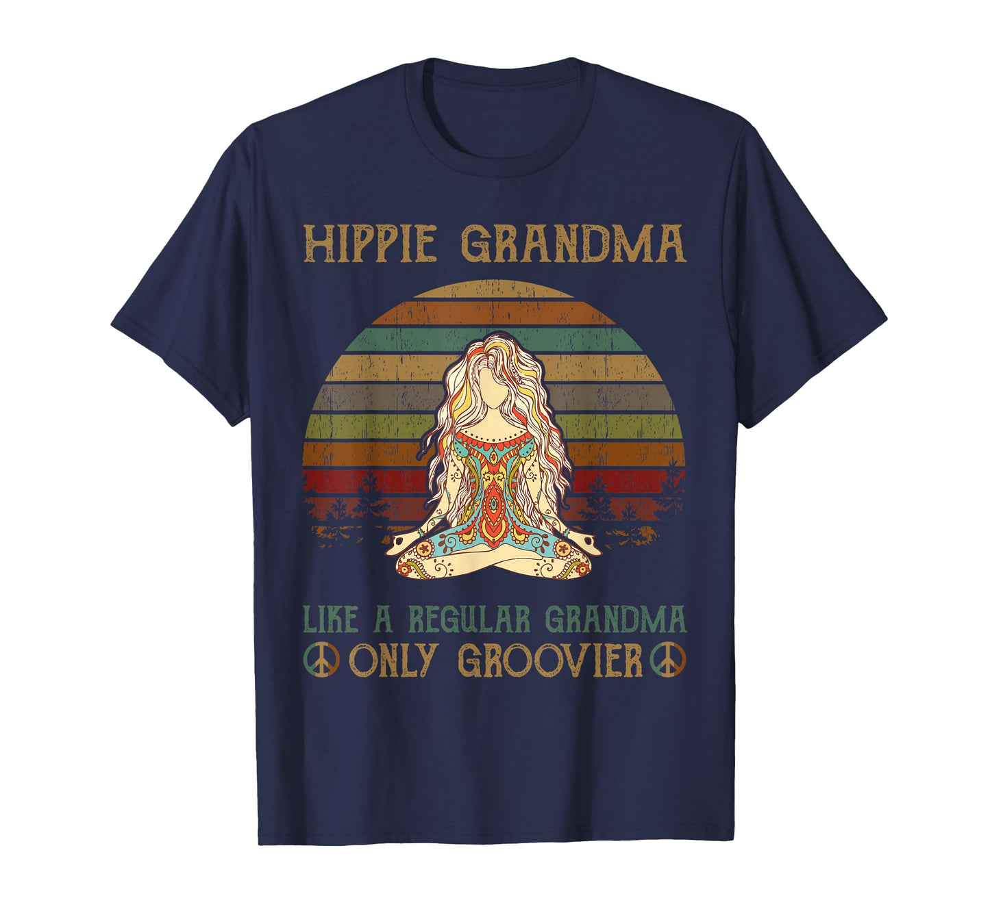 Hippie Grandma Like A Regular Grandma Vintage T-Shirt