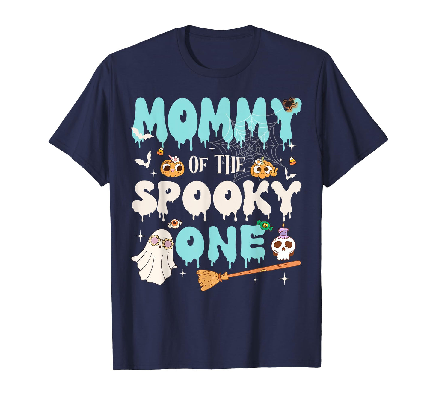 Mommy of The Spooky One Boy 1st Birthday Halloween Family T-Shirt