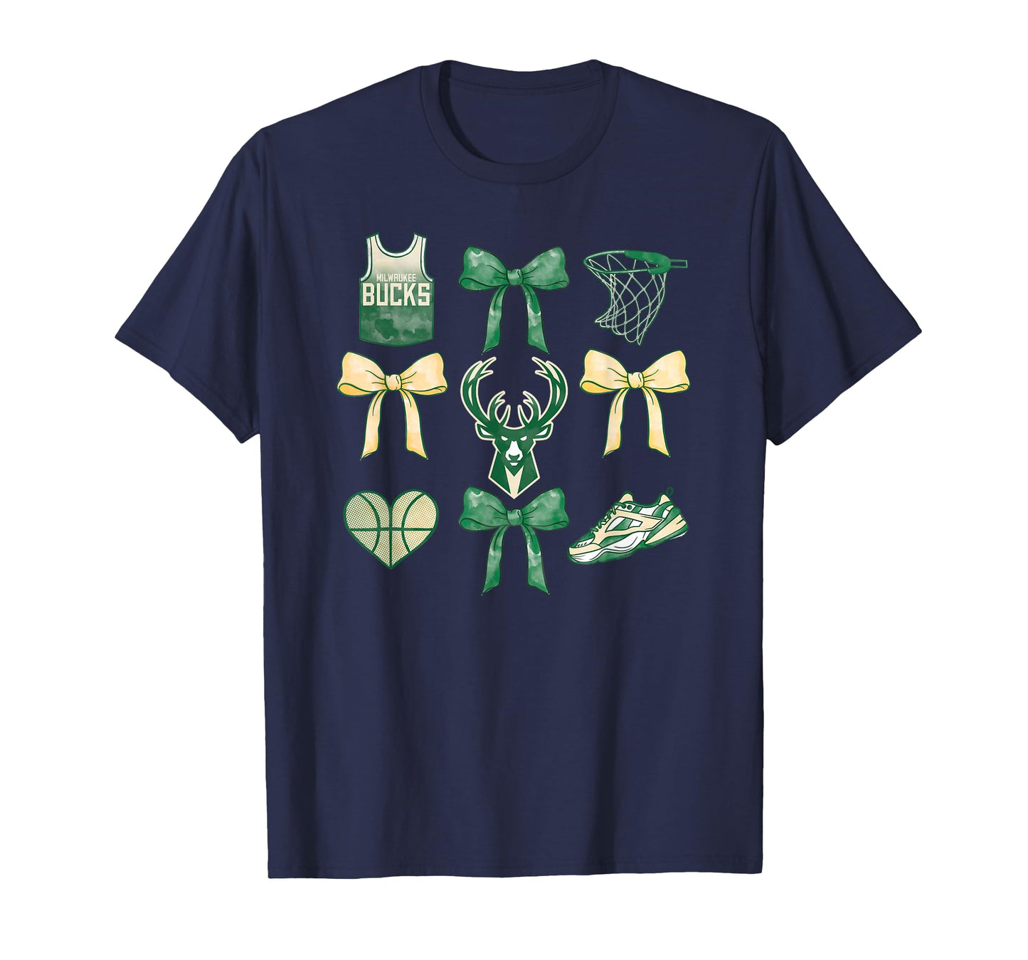NBA Milwaukee Bucks Bow Grid T-Shirt