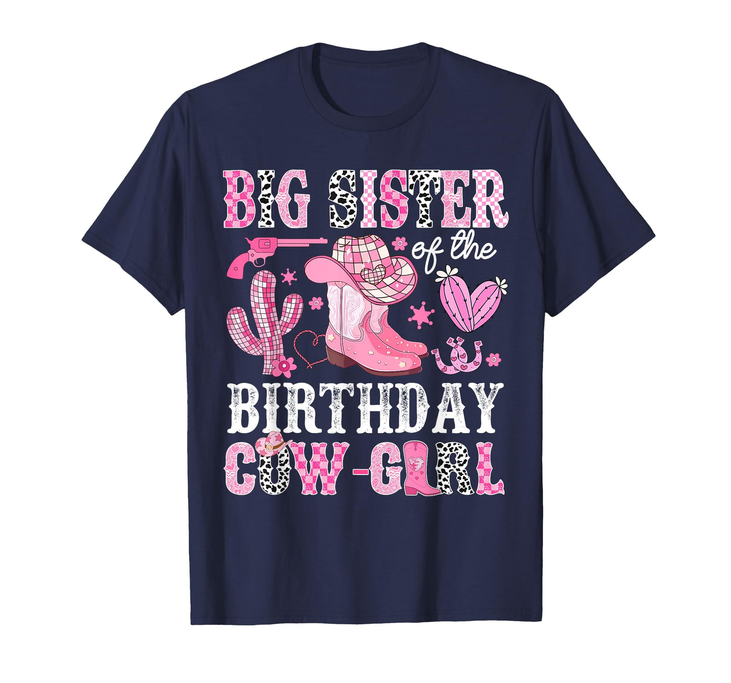 Big Sister Of The Birthday Cow-Girl Rodeo Cowgirl Bday T-Shirt