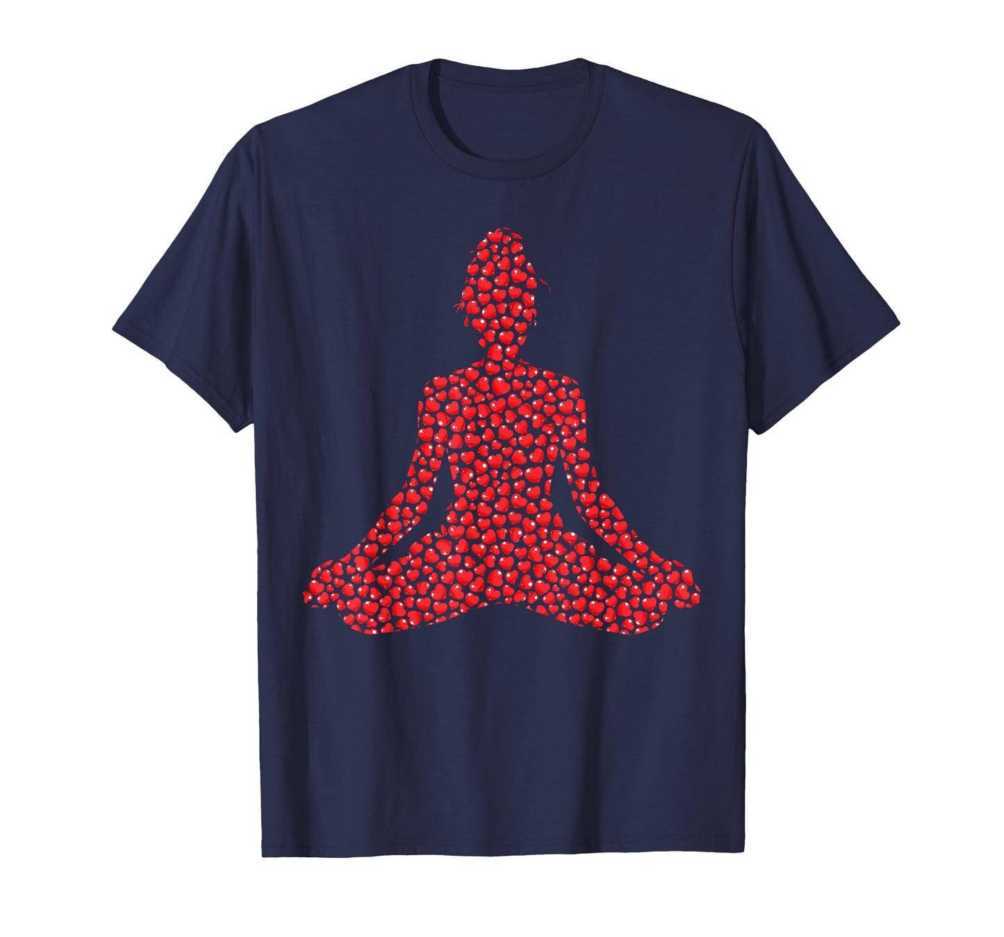 Yoga Lover Heart Shape Yoga Valentine's Day T-Shirt