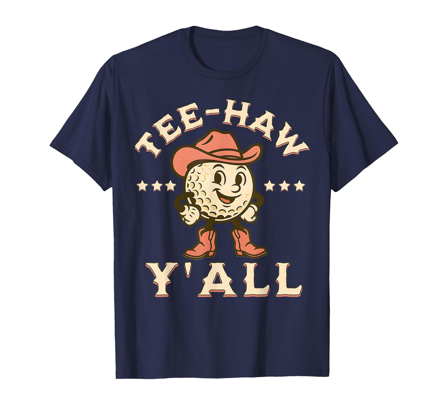 Western Tee Haw Y'all Funny Golf Ball Cowgirl Southern Women T-Shirt