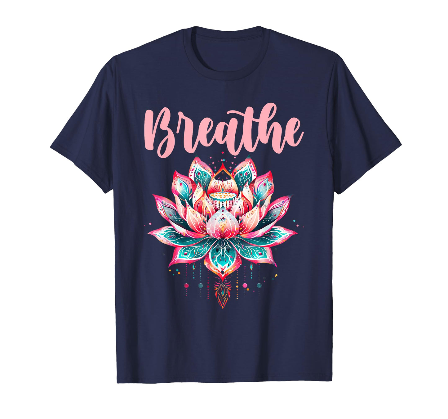 Lotus Flower Yoga Meditation Breathe T-Shirt