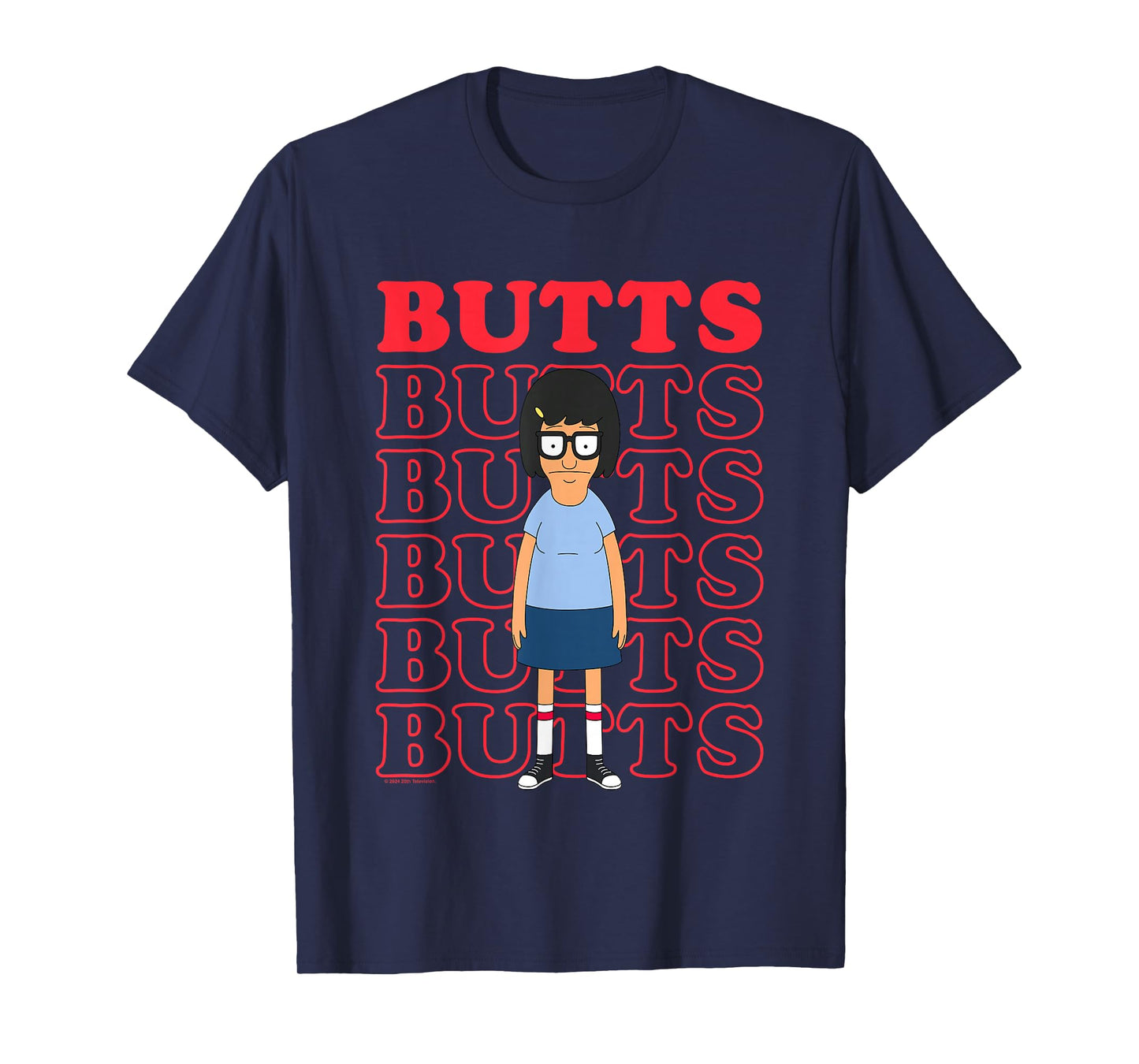 Bob's Burgers Tina Likes Butts Logo Stack T-Shirt