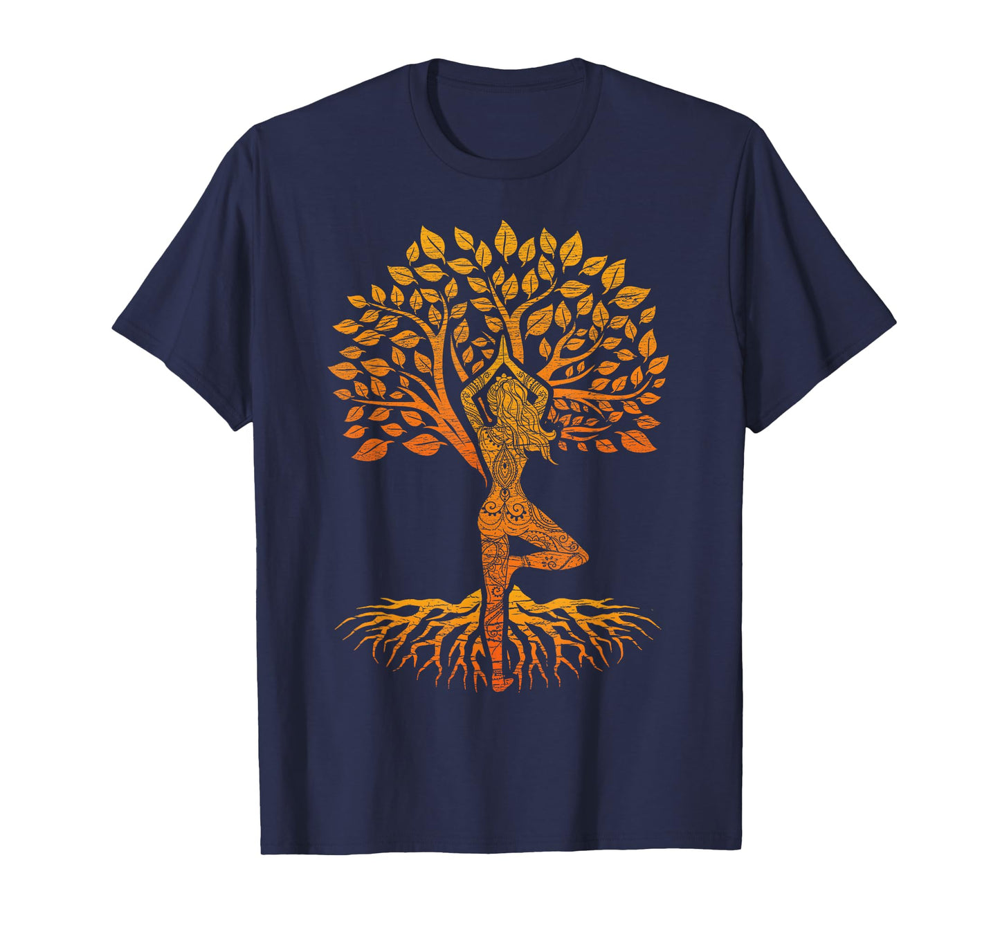 Tree of Life Yoga T-Shirt: Chakra Haka, Classic Fit, Round Neck, Black