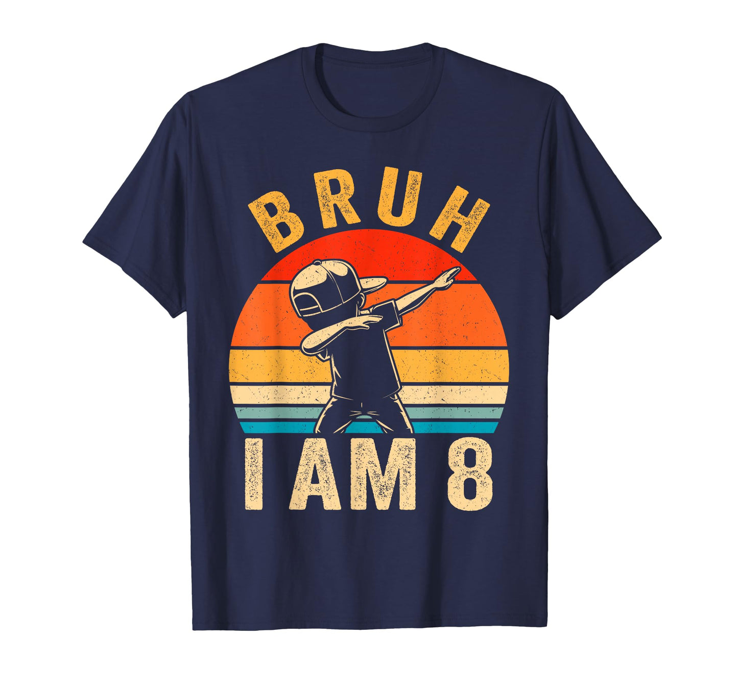 Bruh It's My 8th Birthday Dabbing I'm 8 Year Old Birthday T-Shirt