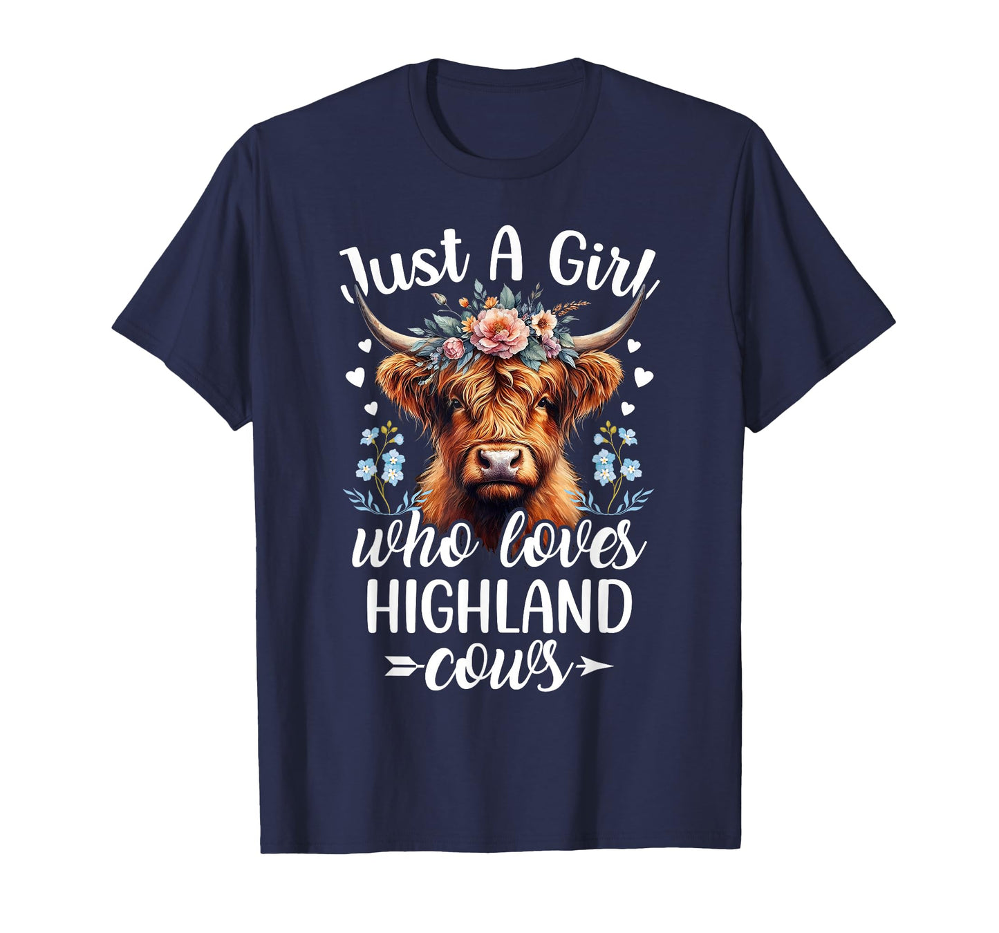 Just a Girl Who Loves Highland Cows Scottish Highland Cows T-Shirt