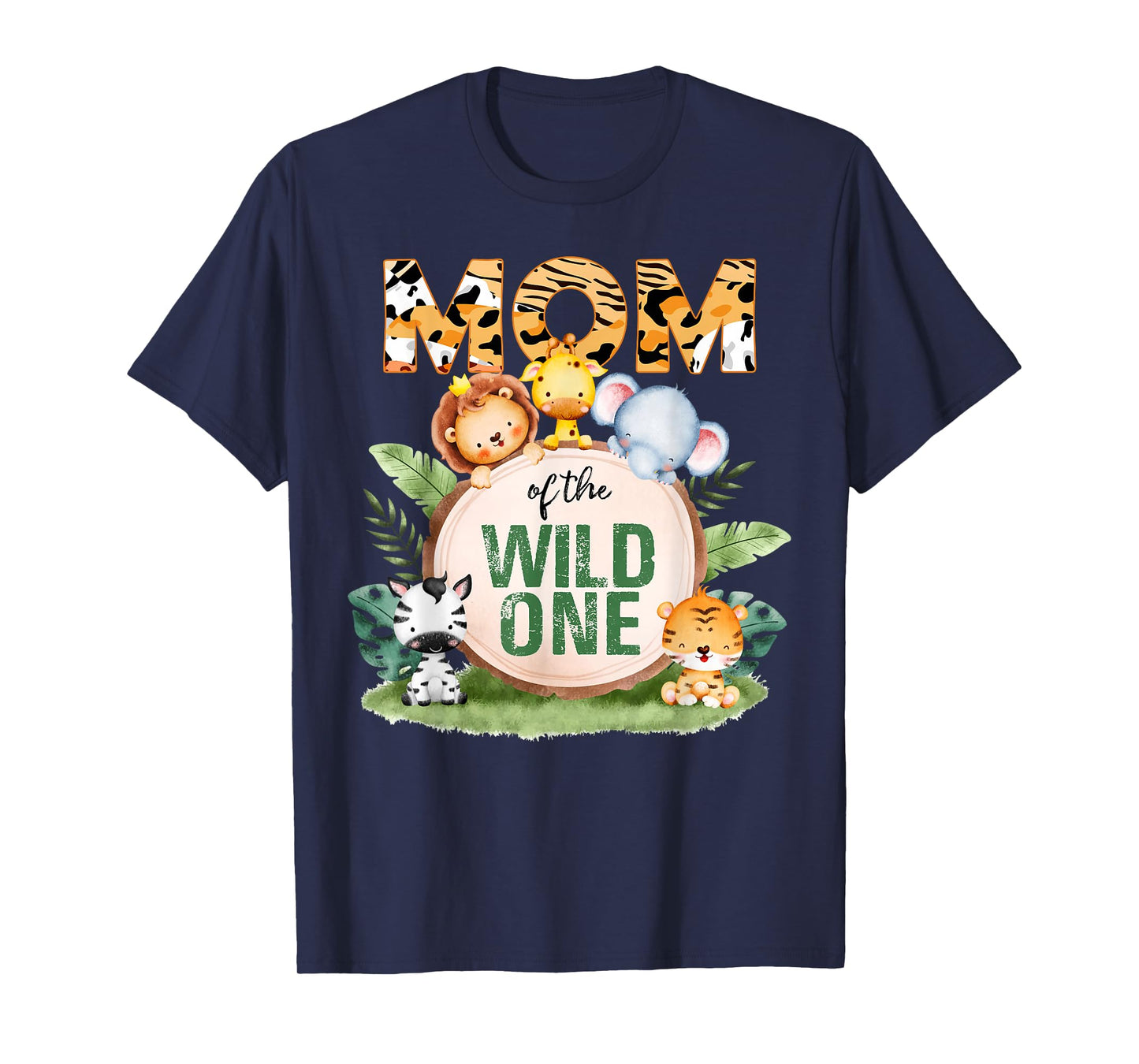 Mom Of The Wild One 1st Birthday Safari Family Matching T-Shirt