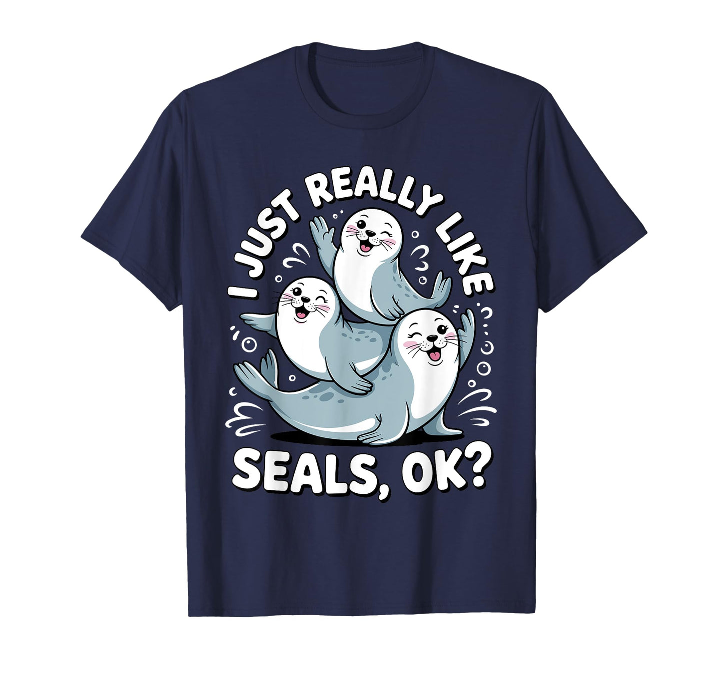 Cute Seal Design for Men Women Kids Ocean Animal Seal Lovers T-Shirt