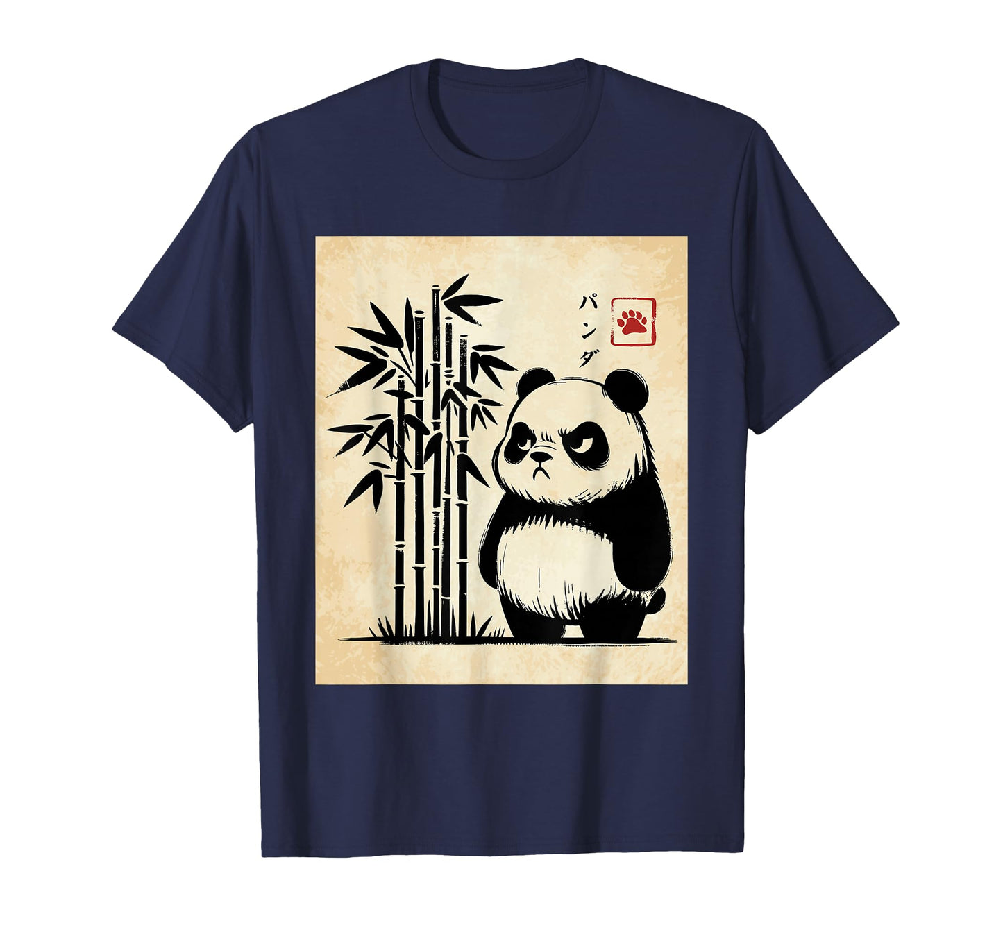 Kawaii Panda Ink Japanese Streetwear Novelty Funny Panda T-Shirt