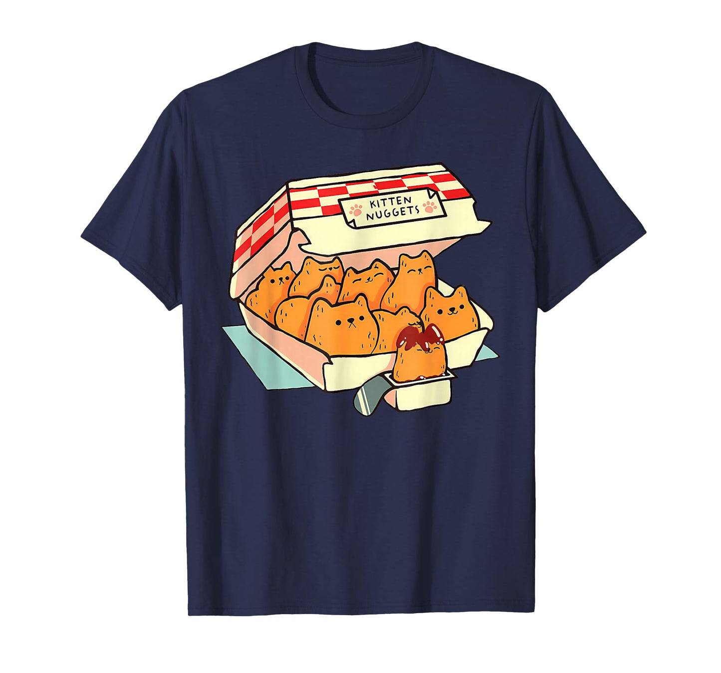 Kitten Nuggets Food Pun Cat Lover Gift Chicken Nuggets T-Shirt