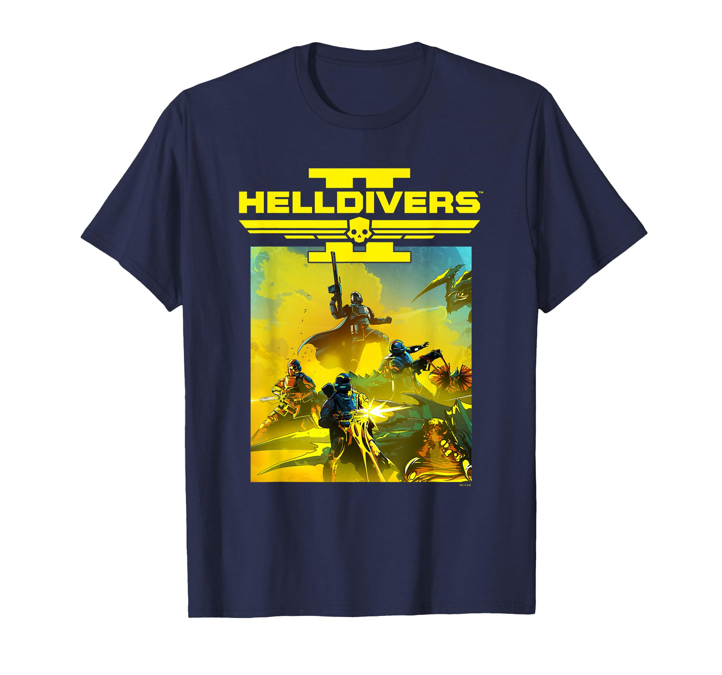 Helldivers 2 Sony Playstation Video Game Group Key Art T-Shirt