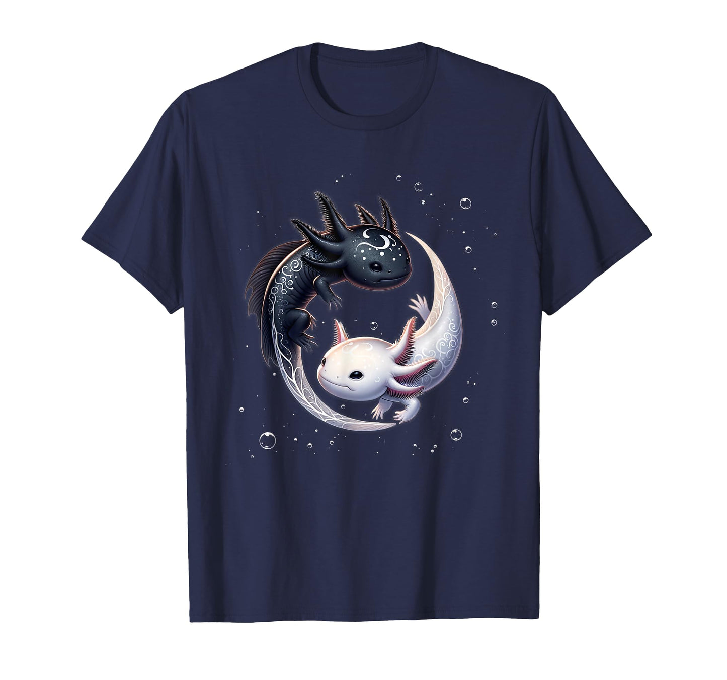 Yin Yang Axolotls Japanese Graphic Anime Art Axolotl Lover T-Shirt