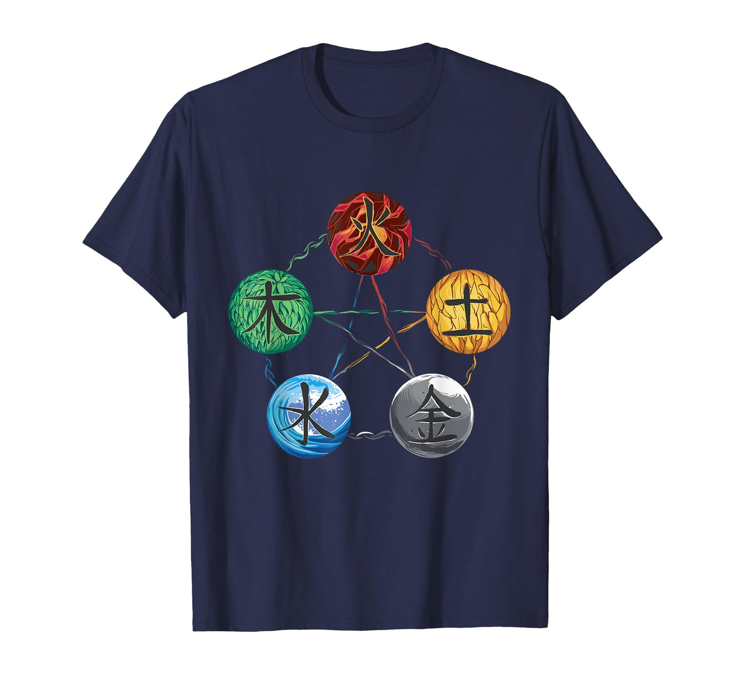 5 Element Qigong Energy Flow Meditation Tai Chi Yoga T-Shirt