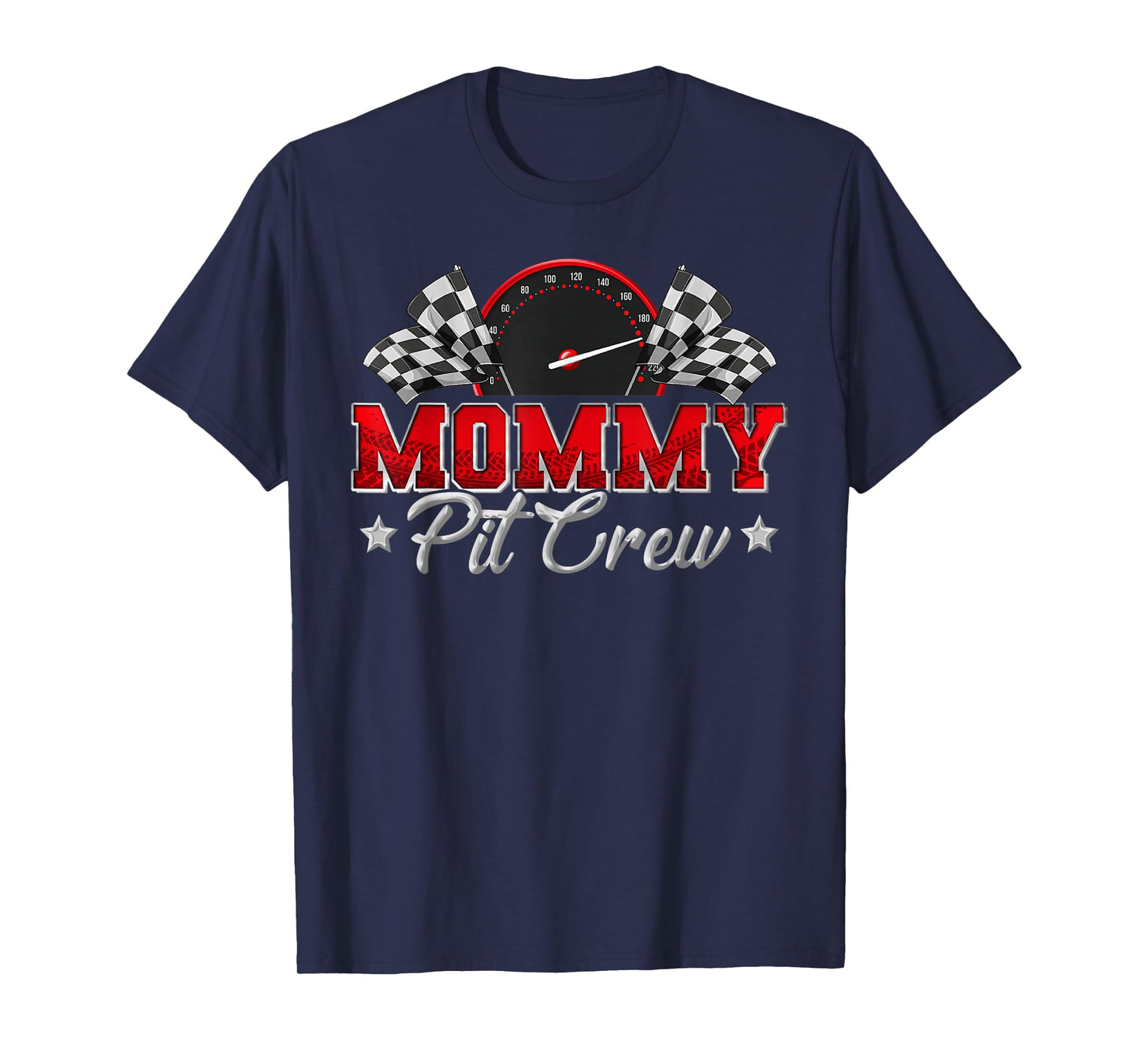 Pit Crew Race Car Racing Mommy Family Birthday Party Gift T-Shirt