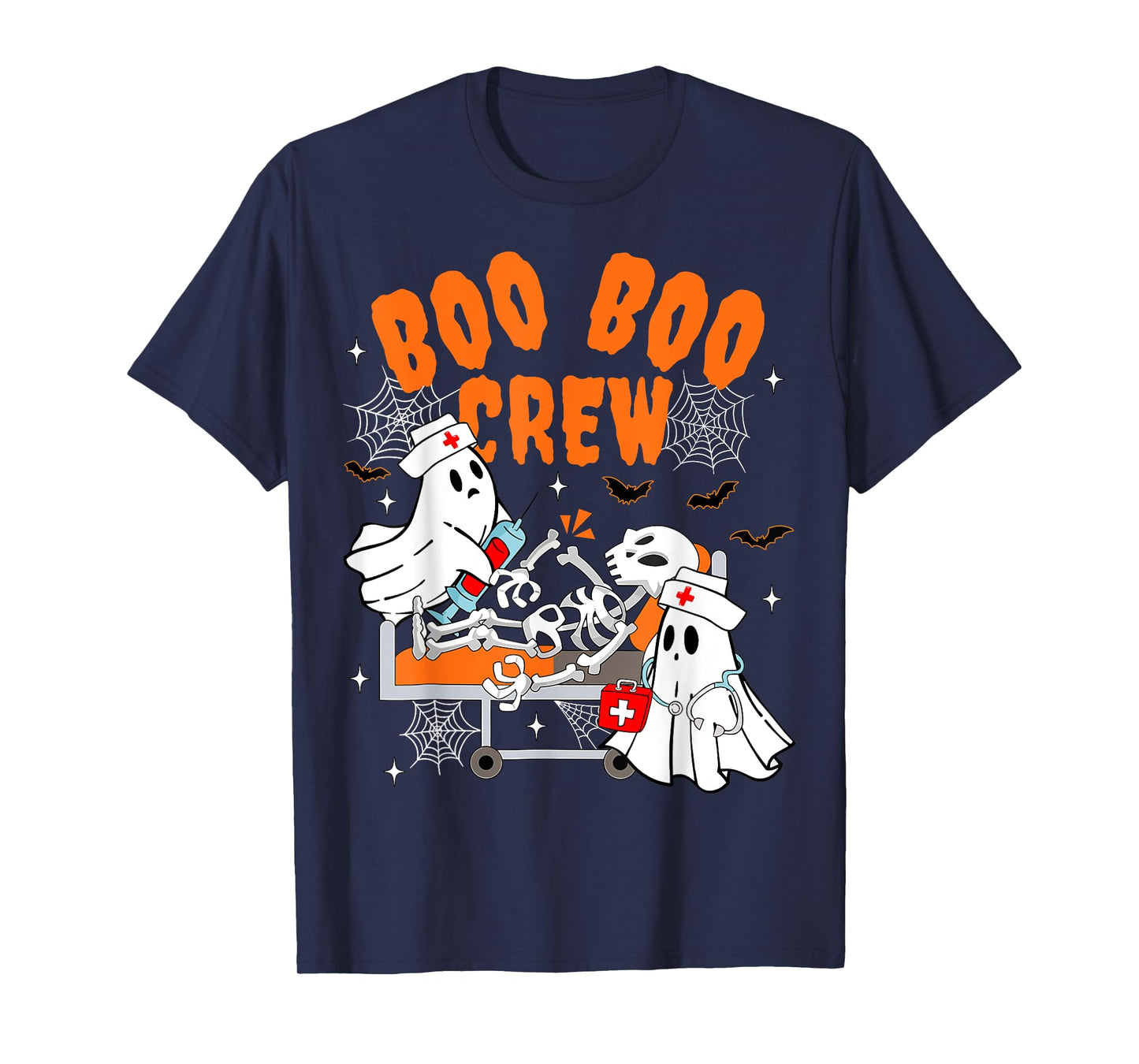 Boo Boo Crew Halloween Ghost Nurse Pediatric Nurse OR Nurse T-Shirt