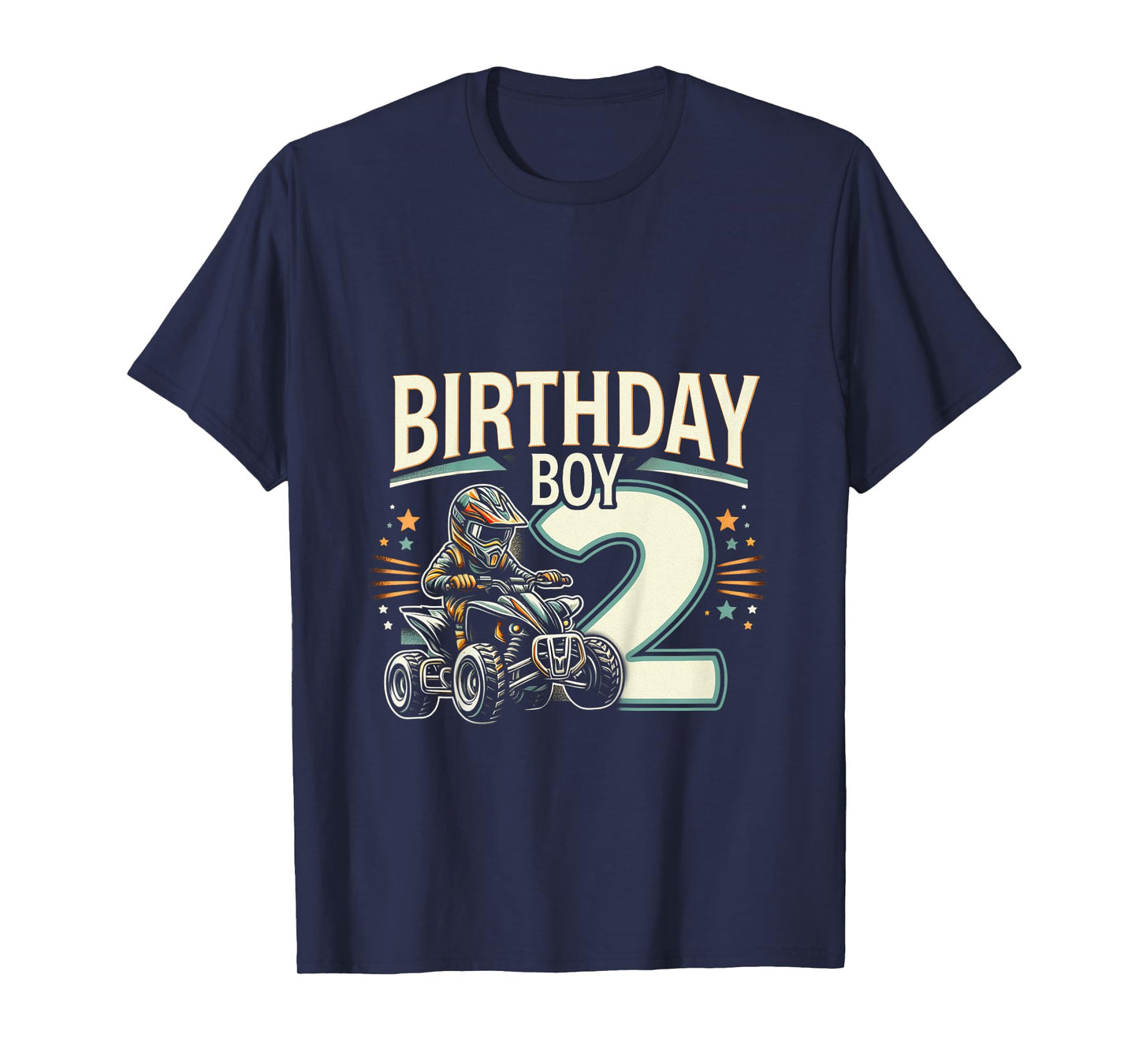 Kids 2 Year Old quad ATV Four Wheeler 2nd Birthday Boy T-Shirt