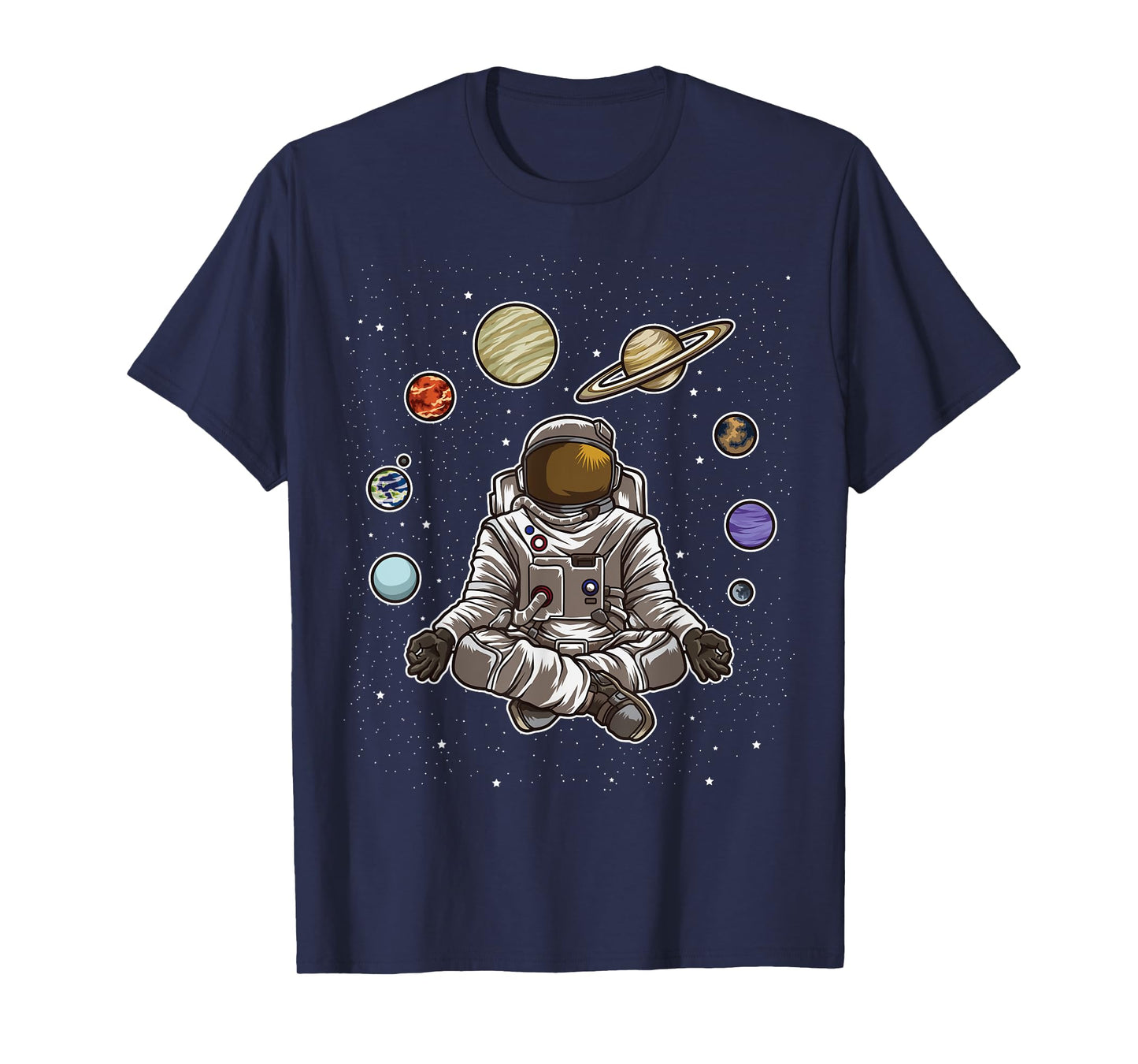 Yoga Astronaut Meditates In Space And feels The Galaxy T-Shirt