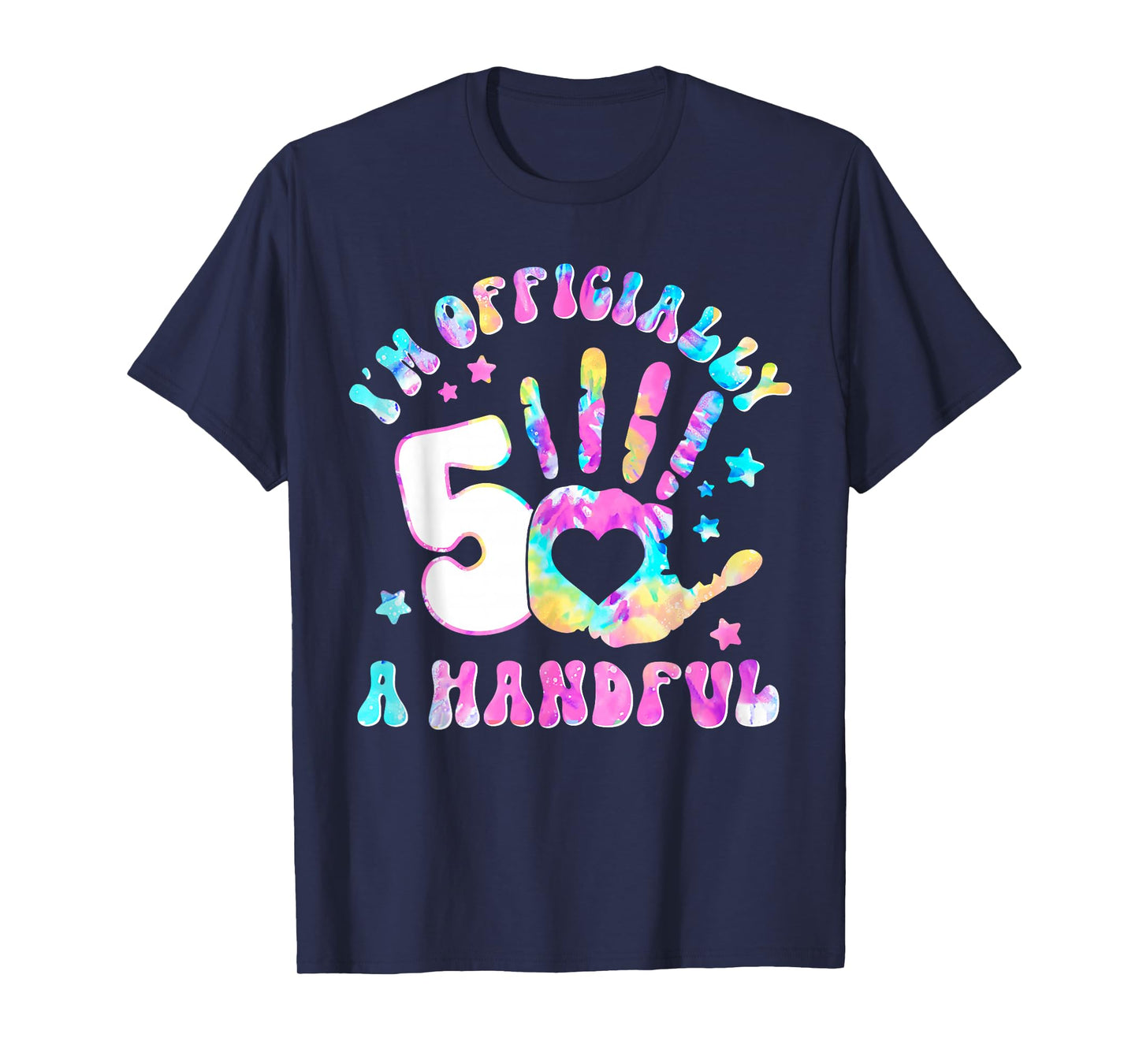 Kids I'm Officially a Handful 5th Birthday Party Funny Five T-Shirt