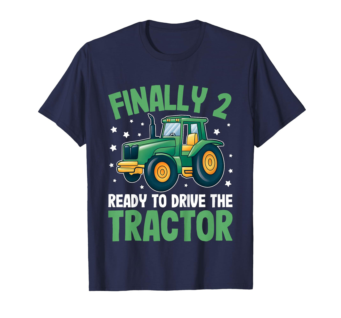 Tractor 2nd Birthday Shirt โ Ready to Drive the Tractor T-Shirt