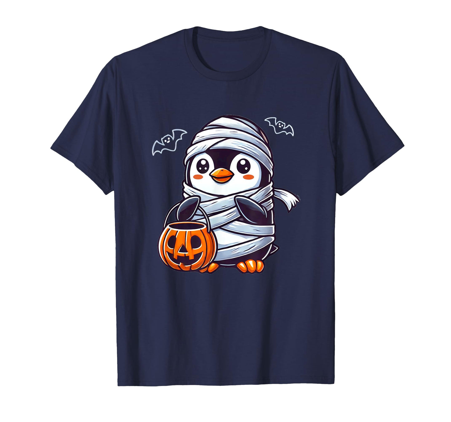 Penguin Halloween Mummy Kids Women Men Penguin T-Shirt