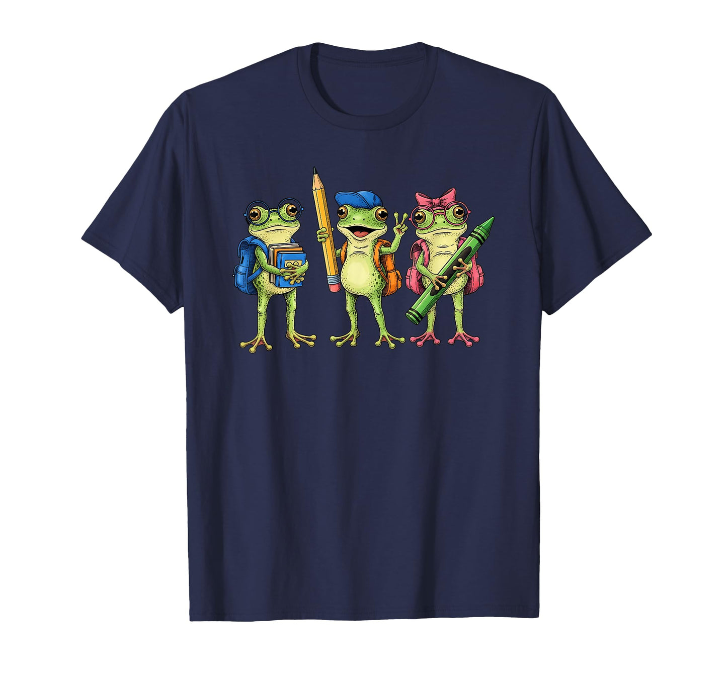 Trio Cute Frogs Welcome Back to School Teachers Girls Boys T-Shirt