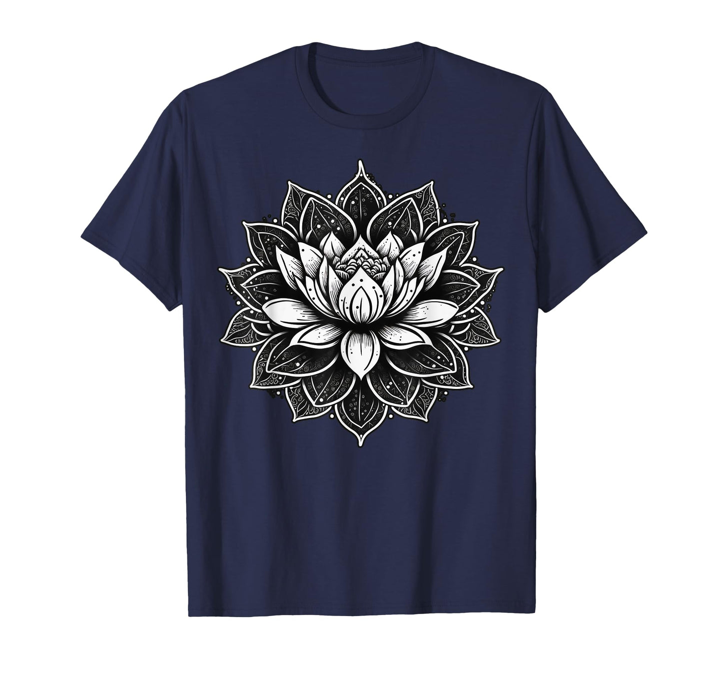 Yoga Meditation Lotus Flower on Mandala Lotus Flower T-Shirt