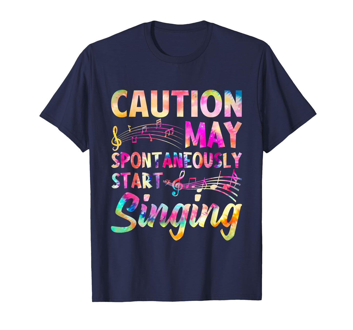 Caution May Begin Spontaneously Singing Choir Band Music T-Shirt
