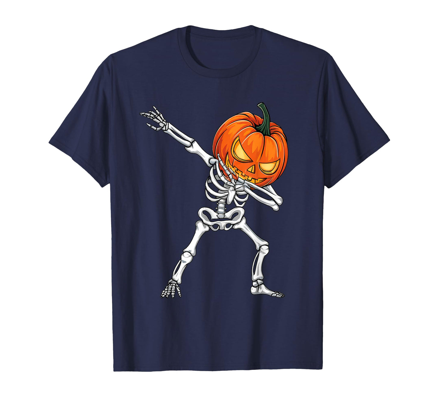 Dabbing Pumpkin Skeleton Halloween Dab Boys Teen Toddler Kid T-Shirt