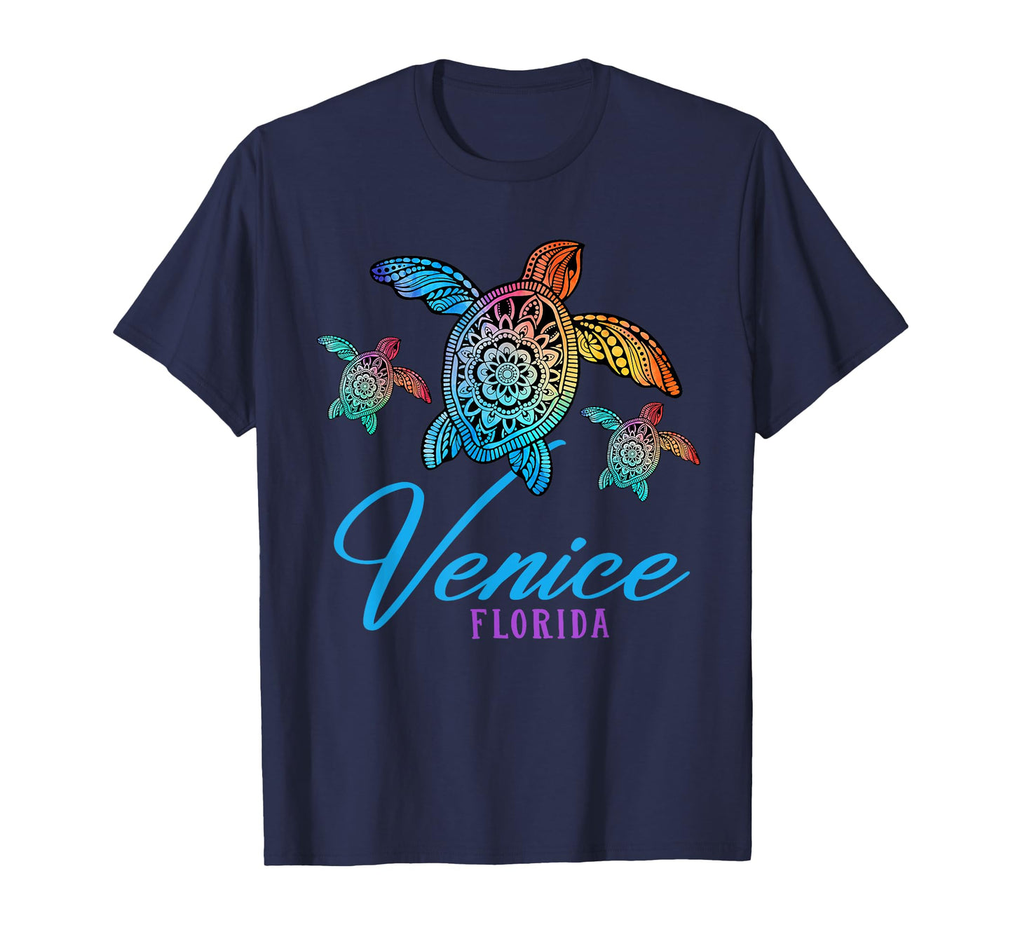 Venice Beach Tie Dye Sea Turtle Florida Family Vacation T-Shirt