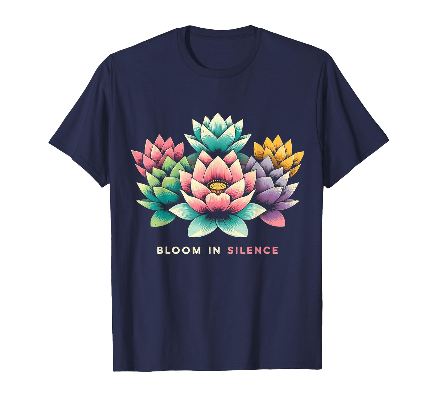 Lotus Flower Tee - Bloom in Silence - Zen Yoga & Meditation T-Shirt
