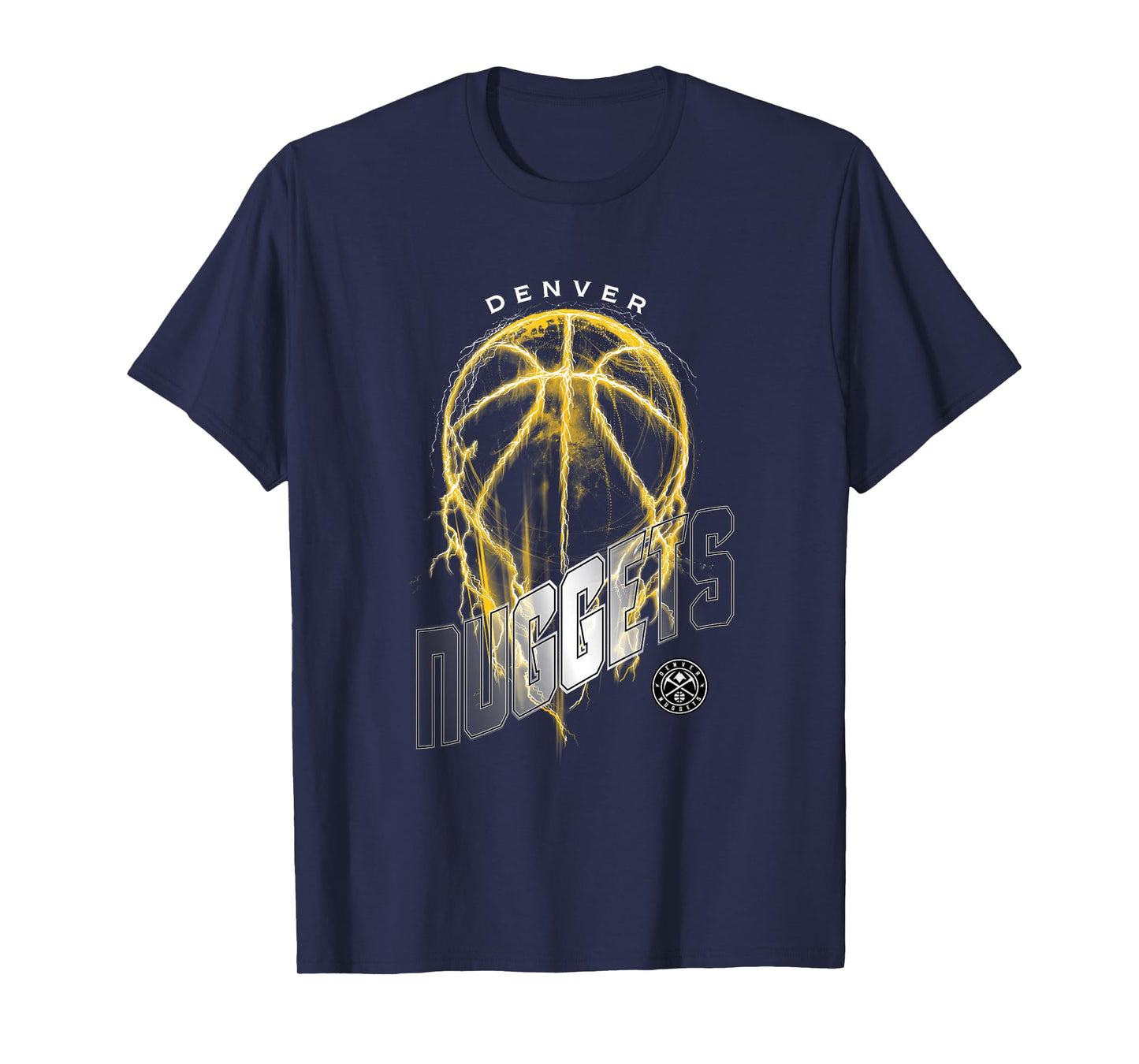 NBA Denver Nuggets Lightning Bolt Basketball Logo T-Shirt