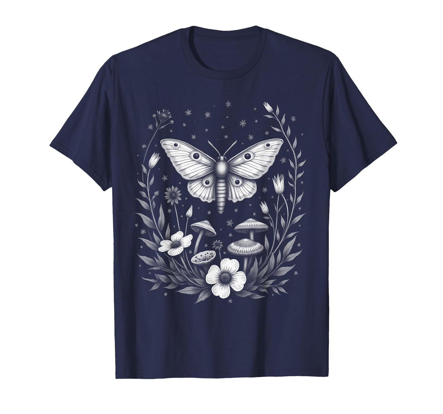 Fairycore Floral Moth Aesthetic Women Girls T-Shirt